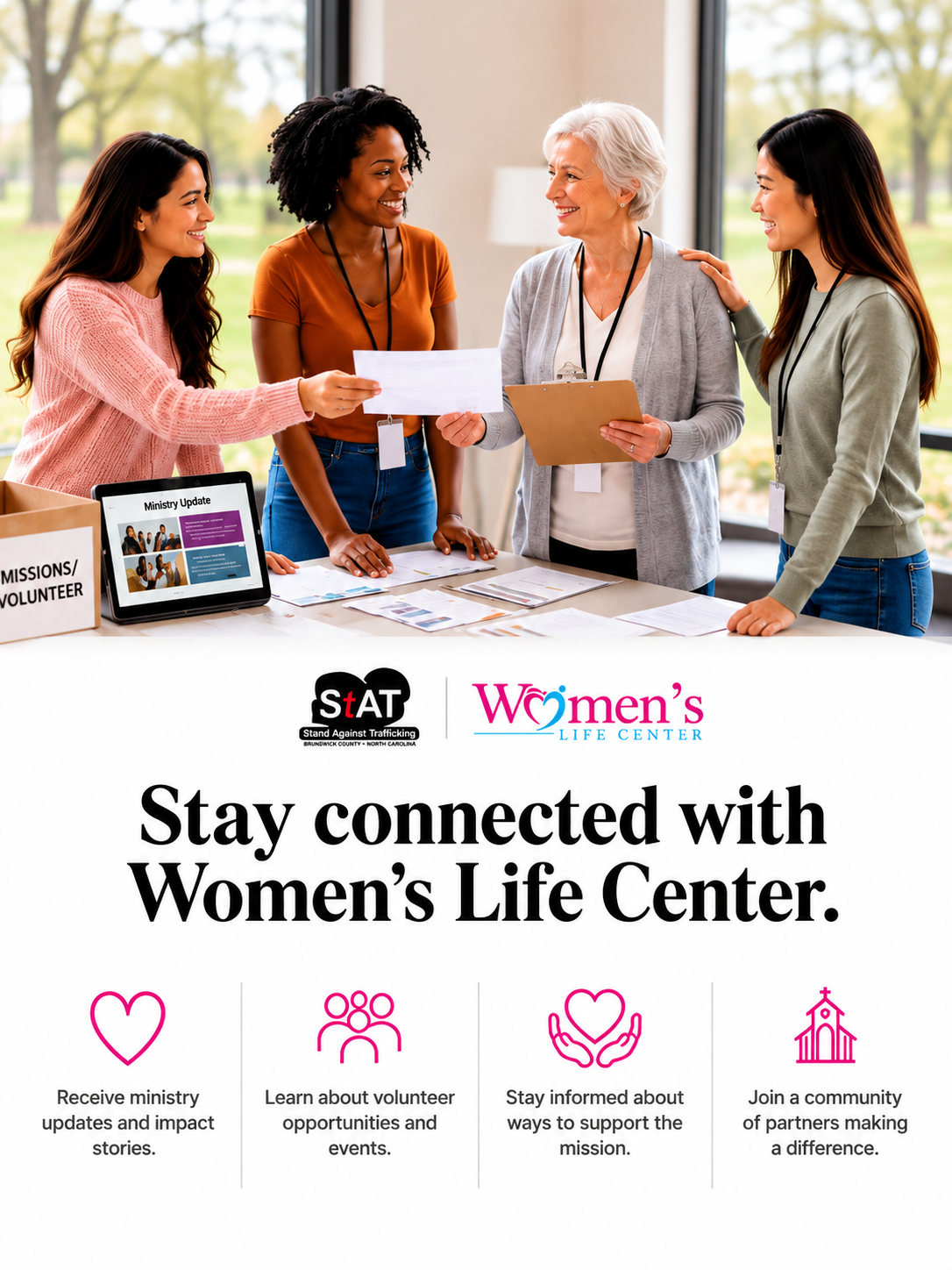 Stay connected with Women's Life Center